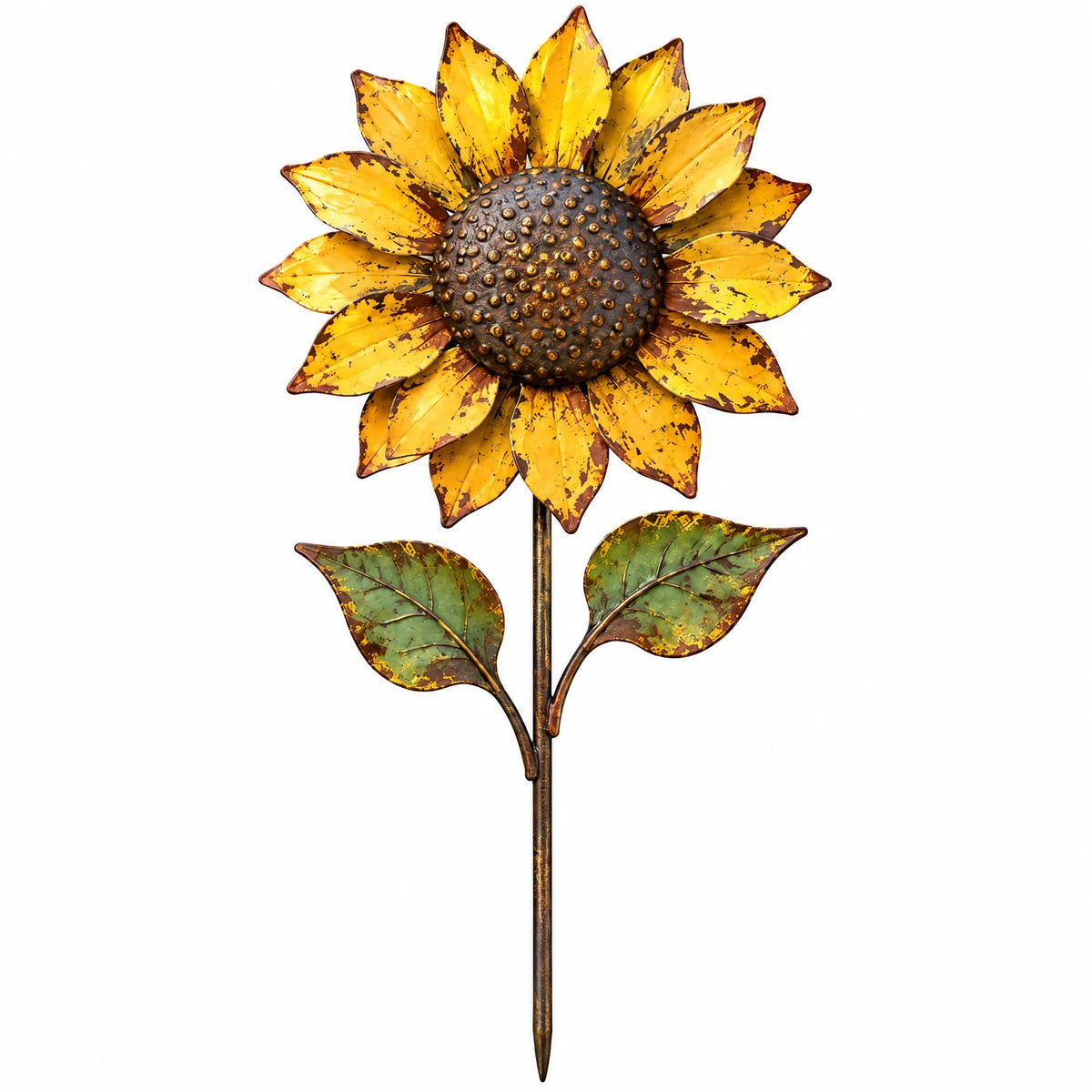Vintage Sunflower Metal Garden Stake — view 5