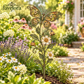 Vintage Butterfly Floral Garden Stake — view 1