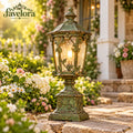 Verdigris Pedestal Garden Lantern — view 1