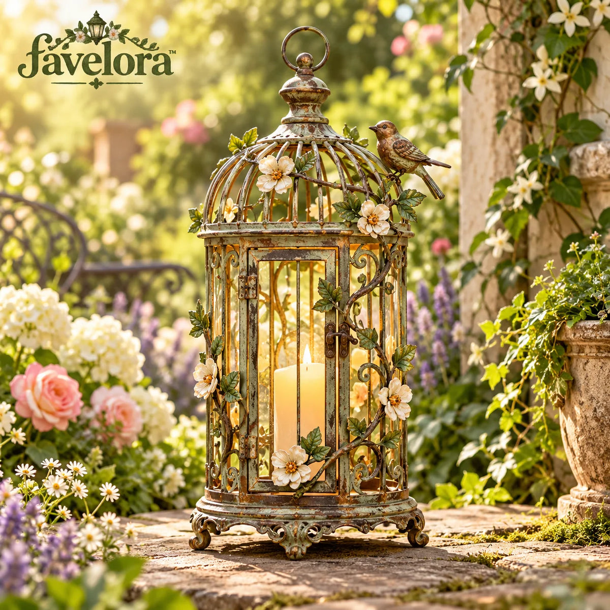 Vintage Birdcage Candle Lantern — view 1