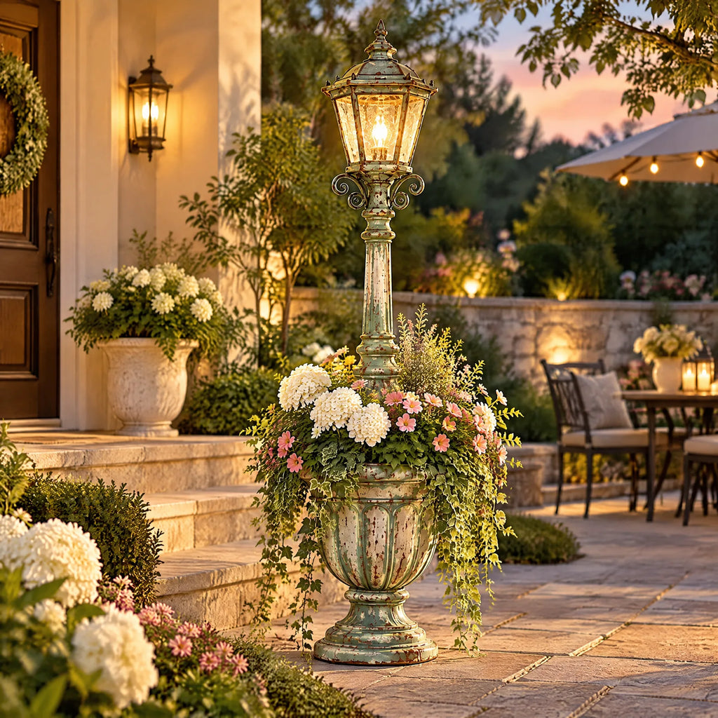 Vintage Lantern Planter Garden Accent — view 2