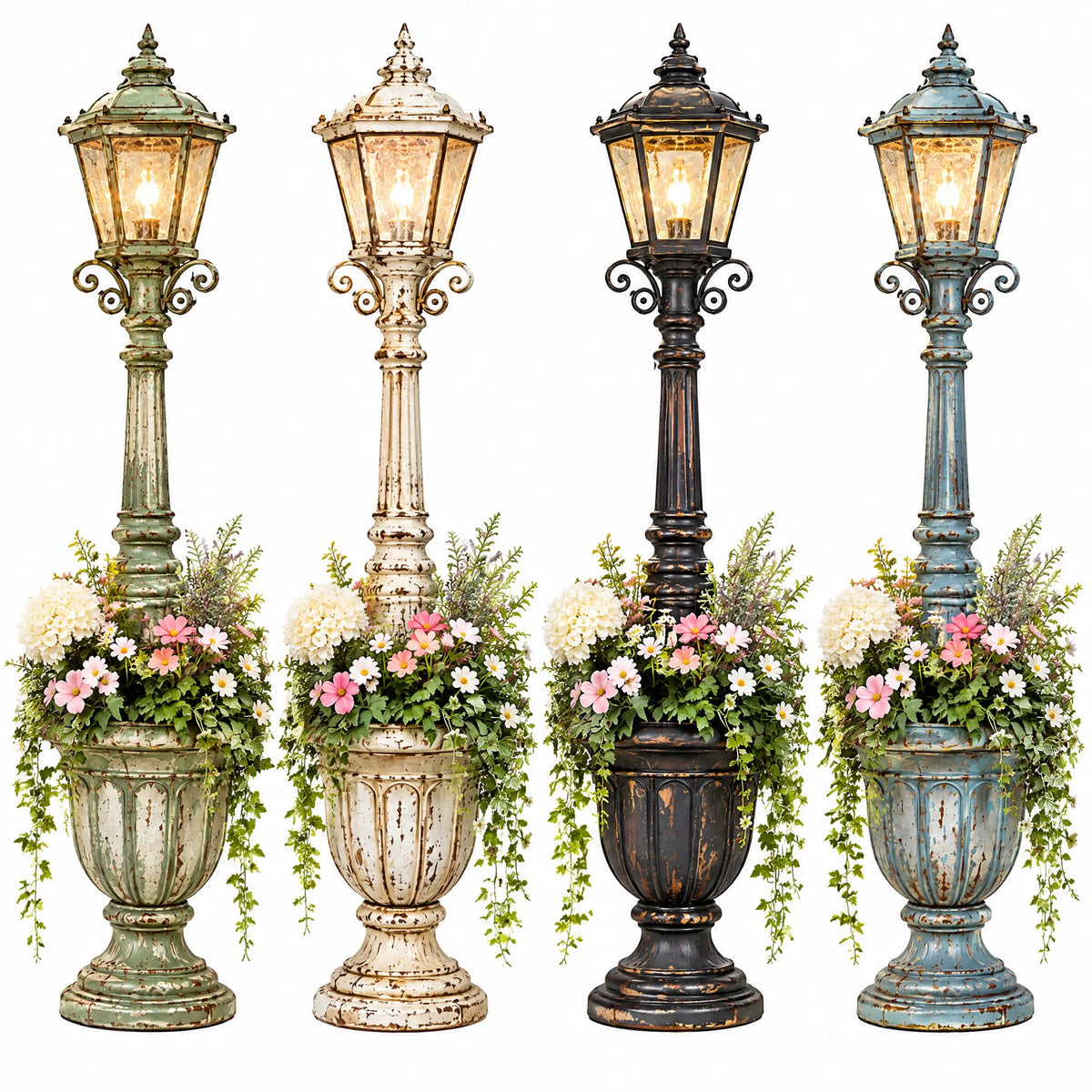 Vintage Lantern Planter Garden Accent — view 5