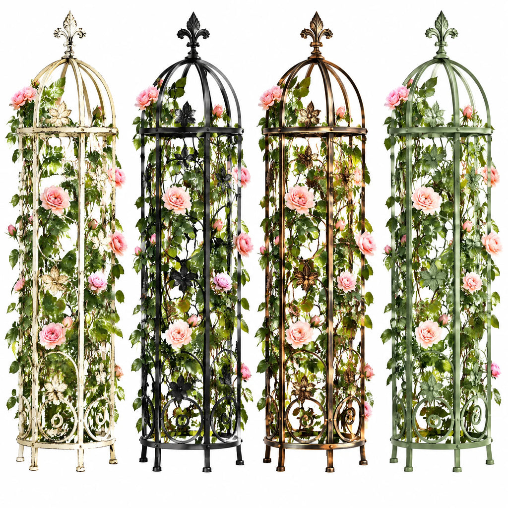 Vintage Rose Obelisk Garden Trellis — view 4