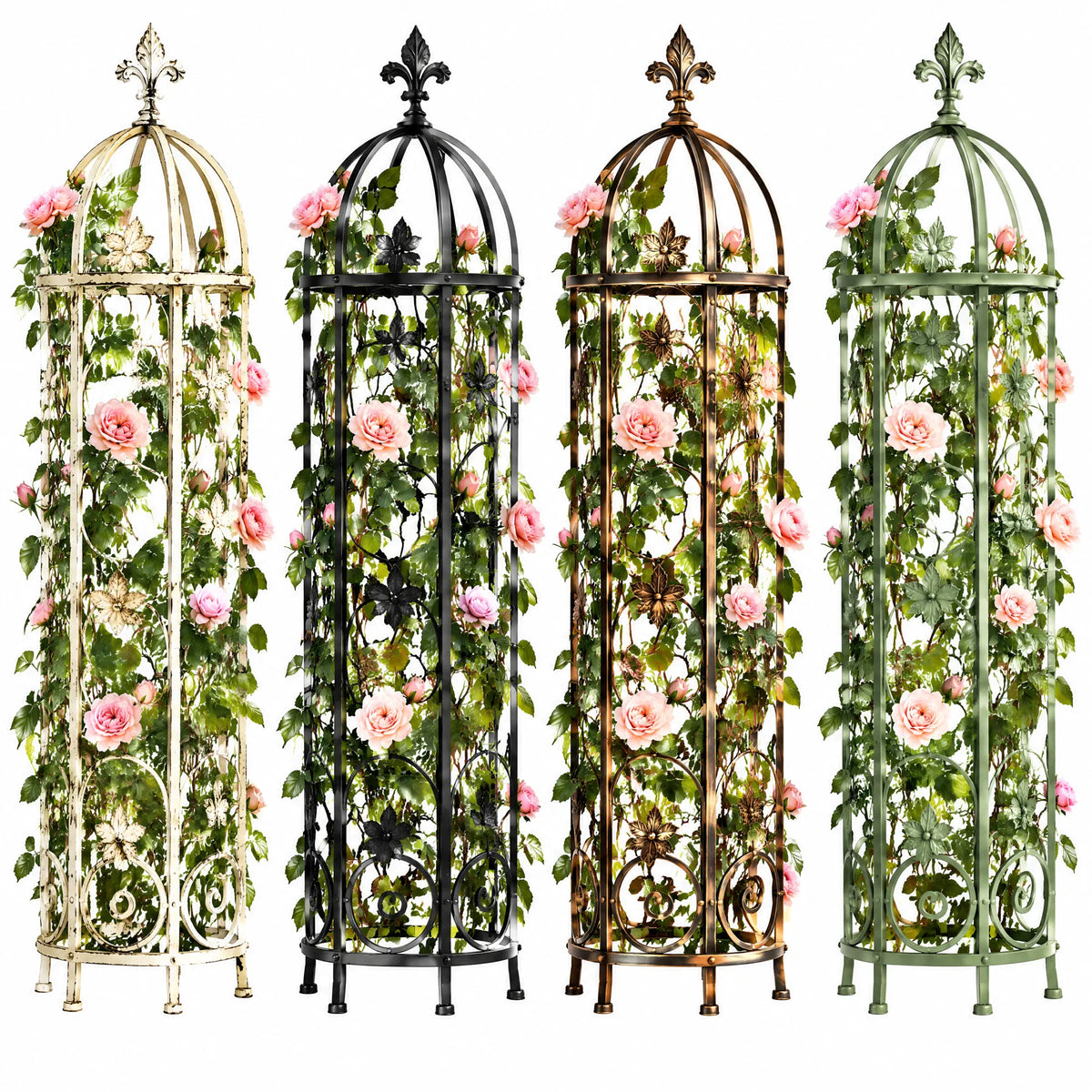 Vintage Rose Obelisk Garden Trellis — view 4